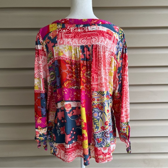 •Jones New York• Lightweight Boho Peasant Blouse - Size 1X - Picture 6 of 8